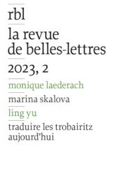 rbl, la revue de belles-lettres, 2023-2